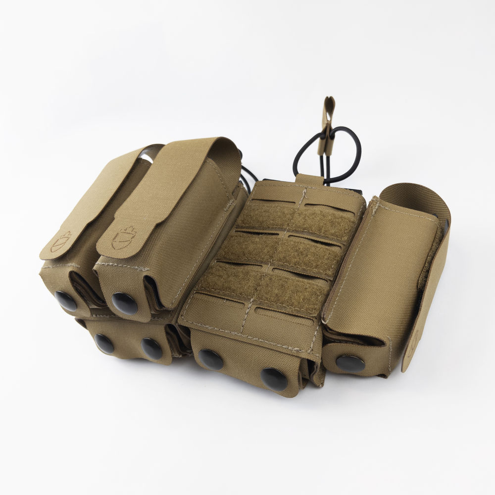 PRELabs-Double-Carbine-STAC-Pouch-Coyote-BottomAngle-Loaded  PRE Labs Inc.
